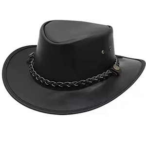 Sombrero de Vaquero de Cuero, Estilo Occidental, para Montar al Aire Libre, Protección Solar, Transpirable, Ajustable, Vintage, Hecho a Mano, Calidad Premium - Product Image 5