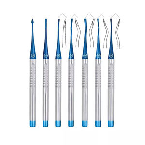 ชุดอุปกรณ์ยกฟันเคลือบไทเทเนียมสีน้ำเงิน 7 ชิ้น แบบใช้มือ วัสดุเหล็ก พร้อมกล่องเก็บ โดย Grip Surgical - Product Image 6