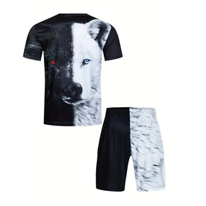 Conjuntos de Ropa Casual para Hombre, Conjuntos de Dos Piezas para Adultos, Producto Nuevo, Camisetas de Manga Corta y Pantalones Cortos de Verano para Hombre - Product Image 2