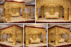 Mandap Indio Tradicional para Salones de Boda en EE. UU., Conjunto de Mandap Manavarai para Bodas del Sur de la India, Mandapam Kalyana Tradicional en Oferta en EE. UU. - Product Image 6