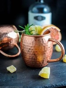 Copper cocktail serving <b>mug</b> set for stylish luxury lounge drinks hammered finish metal cups durable reusable serving <b>mugs</b> - Product Image 1