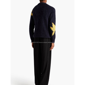 เสื้อกันหนาวคอกลมผ้าโพลีเอสเตอร์/ ผ้าฝ้าย/ขนแกะสำหรับผู้ชายปักโลโก้ตามสั่งระบายอากาศสไตล์ใหม่ - Product Image 2