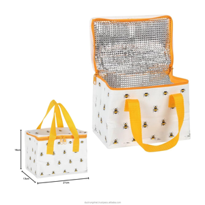 Sac isotherme isotherme de petite taille imprimé personnalisé en gros sac à lunch non tissé souple réutilisable pour la livraison de plats à emporter - Product Image 2