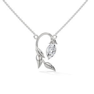 Collar con Colgante de Plata para Mujer con Esmeralda y Diamante Creados en Laboratorio, Joyería Fina, Colección de Regalos Atemporales - Product Image 1