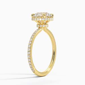 Gala Moissanite Engagement <b>Ring</b> 14K Gold Plated GRA Certified <b>Solitaire</b> for Wedding & Anniversary - Product Image 2