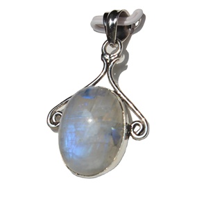 Natural Moonstone Pendant Necklace Signature Gem Piece Healing <b>Crystal</b> <b>Top</b> Grade Unisex Artisan Gemstone Jewelry Sterling Silver - Product Image 3
