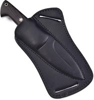 Couteau à dépecer EDC à lame fixe en acier inoxydable, manche en bois de wengé, étui en cuir, couteau utilitaire de camping et de bushcraft à lame pleine, OEM