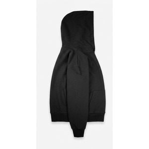Custom <b>Black</b> Heavyweight Fleece Pullover Hoodie Letter Print Drop Shoulder Streetwear <b>Sweatshirts</b> Made in Pakistan - Product Image 3