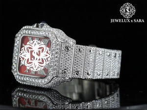 Reloj Automático con Diamantes Moissanite VVS Dorados, Esfera con Números Romanos, Caja de Acero Inoxidable, para Fiestas, a Buen Precio - Product Image 3