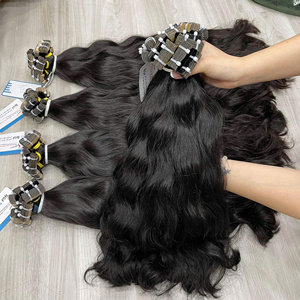 Venta flash Cinta normal en el cabello Color natural Negro 100% Cabello vietnamita real Ondulado natural Sin caída Entrega rápida - Product Image 3