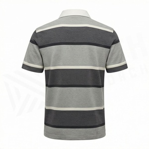 เสื้อโปโลผ้าฝ้ายลายทางสำหรับผู้ชายเสื้อยืดสีตามสั่ง - Product Image 2