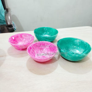 Cuenco para servir pulido de nuevo diseño con base de resina, exhibición colorida de frutas y chocolate para el hogar, hotel o restaurante, Mesa - Product Image 5