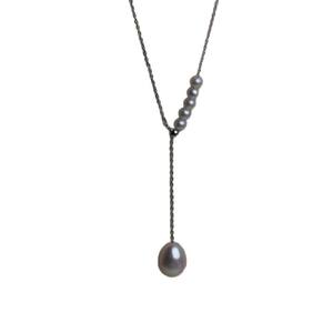 Collar Ajustable con Colgante de Perla de Agua Dulce Natural de Zhuji de 3-7 mm, Cadena en Forma de Y de Plata S925, Fresco y Versátil - Product Image 5