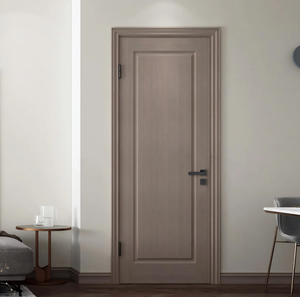 Portes intérieures en bois WPC silencieuses pour chambre et entrée, surface finie écologique, porte composite polymère - Product Image 1