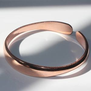 Rose Gold Plated Copper Alloy Cuff <b>Bracelet</b> Classic Unisex Fashion Jewelry men and women <b>healing</b> therapy wrist wear - Product Image 1