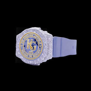 Montre de luxe KG Square Jewels Hip Hop Iced Out, analogique, quartz, cristal saphir, 41 mm, unisexe, bracelet en caoutchouc - Product Image 1