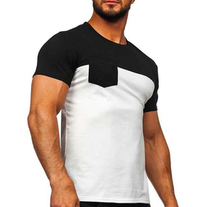 T-shirts noirs personnalisés pour hommes, manches courtes, col rond, 100 % coton, logo frontal, style formel, coupe ample, anti-boulochage, pour l'été - Product Image 6