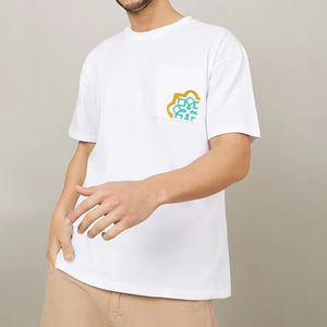 T-shirt personnalisé 100% coton, broderie et impression de logo sur mesure, tissu écologique, séchage rapide, respirant, col rond, coupe classique pour homme - Product Image 6