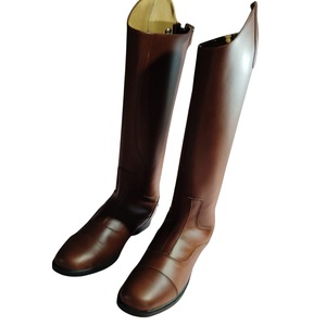 Bottes d'équitation élégantes en cuir véritable de haute qualité pour une tenue confortable et durable, fermeture éclair YKK, semelle TPR FAB - Product Image 1