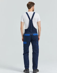 Overol de Trabajo Azul para Hombre, Tirantes Ajustables, Bolsillos Reforzados, Diseño Multibolsillos, Tela de Poliéster Resistente a la Abrasión - Ropa de Trabajo - Product Image 2