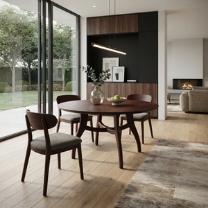 Teak Wood Garden <b>Set</b> Outdoor <b>Dining</b> <b>Table</b> Natural Solid <b>Round</b> Patio Furniture <b>Set</b> Wooden Backyard Seating <b>Dining</b> Room Box - Product Image 5