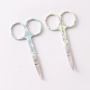 Tijeras para cutículas con mango de cerámica, hoja curva de acero inoxidable, cuidado seguro para manicura y belleza, ANAAIF - Product Image 1