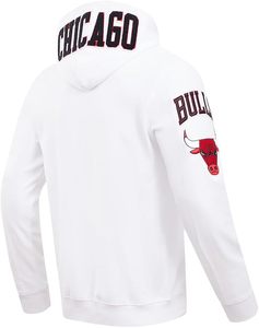 Sudadera con capucha blanca para hombre, con cremallera completa, logotipo de toro bordado, corte regular, informal - Product Image 3