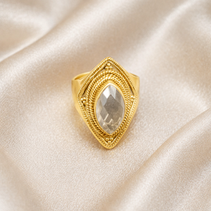 Top Quality White <b>Crystal</b> Gemstone 925 Sterling Silver <b>Ring</b> Vintage Handmade Statement <b>Ring</b> Rose Gold Yellow Gold Plated Jewelry - Product Image 4