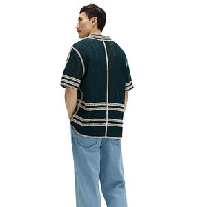 Men’s Lightweight Cotton Rich Abstract Design Shirt Relaxed Fit Button <b>Down</b> Summer Fashion - Product Image 3