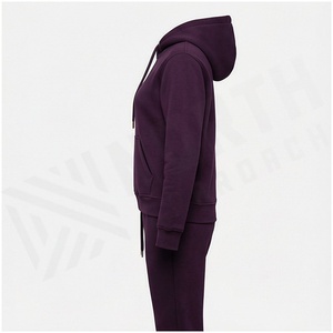 Women Hooded Sweatshirt Set With Heart Print Full Sleeve Casual Tracksuit Autumn 100% Cotton Midweight <b>Fleece</b> <b>Jogger</b> - Product Image 3
