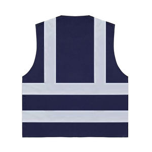 Chaleco de seguridad de malla transpirable de alta visibilidad reflectante ANSI Clase 2 con cierre de gancho y bucle y bolsillos desprendibles - Product Image 3