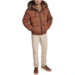 Custom Men’s Puffer <b>Jacket</b> For Winter Premium Casual Outdoor Wear For Men's Windproof <b>Zipper</b> Closure Side <b>Pockets</b> Men's Coat - Product Image 4