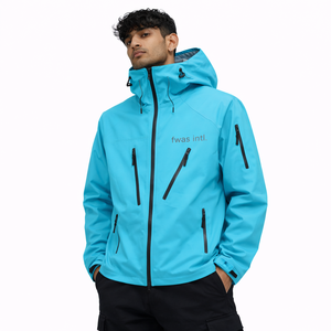 Chaqueta impermeable y transpirable para hombre, ligera, cortavientos, con capucha. - Product Image 4