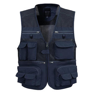 Men's Mesh <b>Utility</b> <b>Vest</b> Multi Pocket Zip Up Breathable Outdoor Waistcoat for Fishing Hunting Camping - Product Image 6
