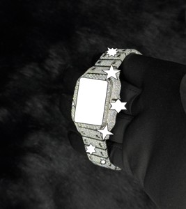 Reloj de Lujo de Moda Antigua Más Vendido, Estilo Hip Hop, con Moissanita y Diamantes, de Acero Inoxidable, Analógico, Mecánico, Esqueleto - Product Image 3