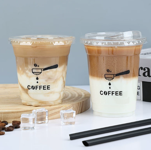 Gobelets en plastique avec couvercles, gobelets en plastique pour milk-shake, gobelets transparents injectés, fournis par l'usine - Product Image 3