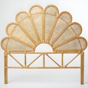 Cama de ratán con cabecero simple, paneles para cabecero de hotel, muebles de fábrica directos, los más vendidos - Product Image 1