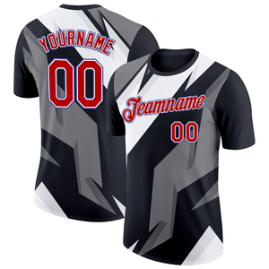 Maillot de football personnalisé sublimé pour homme, manches courtes, col rond, séchage rapide, polyester, impression du nom et du numéro de l'équipe, coupe régulière pour adulte - Product Image 6
