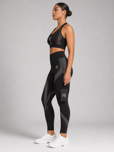 Ensemble de yoga pour femme de haute qualité avec logo personnalisé, écologique, taille haute, legging sans couture avec logo frontal, soutien-gorge, grandes tailles, service OEM tendance - Product Image 4