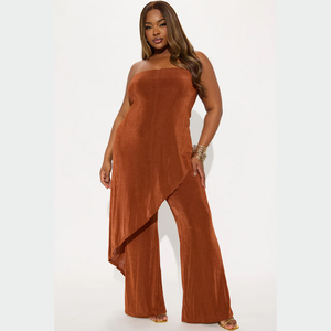 Mono de tirantes finos estilo HO, nuevo diseño, sin mangas, con pantalón acampanado, para mujer - Product Image 4