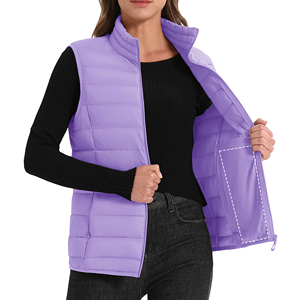 Chaleco Acolchado para Mujer, Ligero y Cálido, sin Mangas, con Aislamiento Cómodo, Costuras Acolchadas y Cierre Frontal - Product Image 6