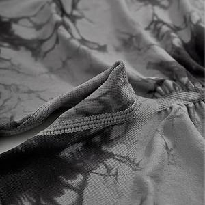 Ensemble de sport 2 pièces pour femme, design personnalisé par sublimation, couleur unie, soutien-gorge de sport sans couture en Spandex/Nylon à manches longues pour l'été - Product Image 3