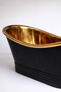 Baignoire en cuivre martelé de style antique, autoportante, pour une décoration de salle de bain luxueuse et un confort de bain profond. - Product Image 3