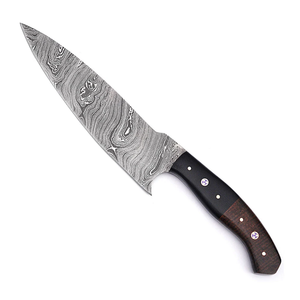 Cuchillo de Chef de Acero de Damasco Hecho a Mano, Cuchillo de Cocina Profesional, Afilado como una Navaja, Mango de Madera, OEM, ODM, Logotipo Personalizado, Venta al por Mayor - Product Image 3