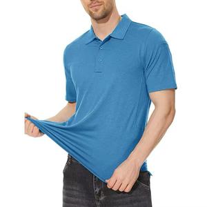 Tissu en toile polyester/coton anti-plis pour chemises, sur mesure, tricoté, uni, teint, avec logo personnalisé, idéal pour le golf – Vente en gros - Product Image 2