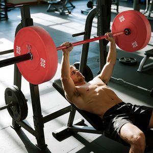 Bilanciere da 7FT con impugnatura zigrinata per allenamento di forza, sollevamento pesi, squat, stacchi, compatibile con dischi da 2 pollici - Product Image 2