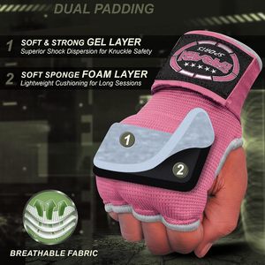 Gants intérieurs de boxe Farabi Sports rembourrés en gel, bandages rapides pour les mains, demi-doigts, MMA, Muay Thai, Kickboxing, entraînement, vente en gros - Product Image 2