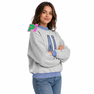 Sudadera de Cuello Alto para Mujer, Estilo Alabama, con Bordado Personalizado de AL, 100% Algodón, Ropa Urbana, Transpirable, Diseño Invernal - Product Image 3