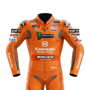 Chaqueta de Motociclismo Alex Lowes WSBK, Personalizada Rawasaki, de Cuero de Canguro, con Certificación MotoCP CE, Chaqueta Profesional para Hombre - Product Image 1