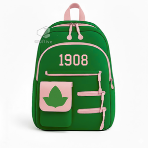 Alpha | Kapa | Alpha Sorority Backpack Women's Bookbag With Zipper Pockets <b>Adjustable</b> Shoulder <b>Strap</b> Collegiate Sports Daypack - Product Image 1